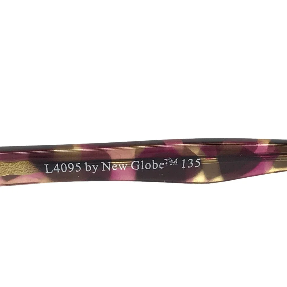New Globe Eyeglasses Frames L4095 EGGPLANT Clear Purple Brown Tortoise 52-16-135